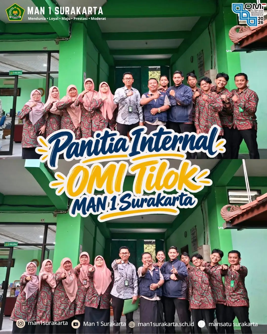 Sukses Gelar OMI 2026 Tingkat Kota Surakarta, Panitia Internal MAN 1 Surakarta Sampaikan Apresiasi