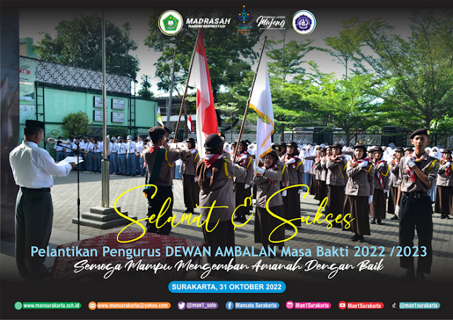Dewan Ambalan Cakra Yudha MAN 1 Surakarta Lantik 34 Anggota